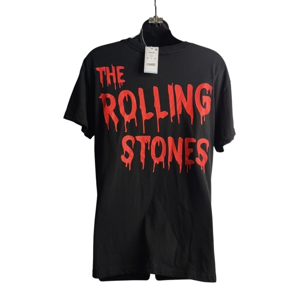 The Rolling Stones Size Medium T-Shirt Black Shortsleeve Cotton Size M NWT - Picture 2 of 4